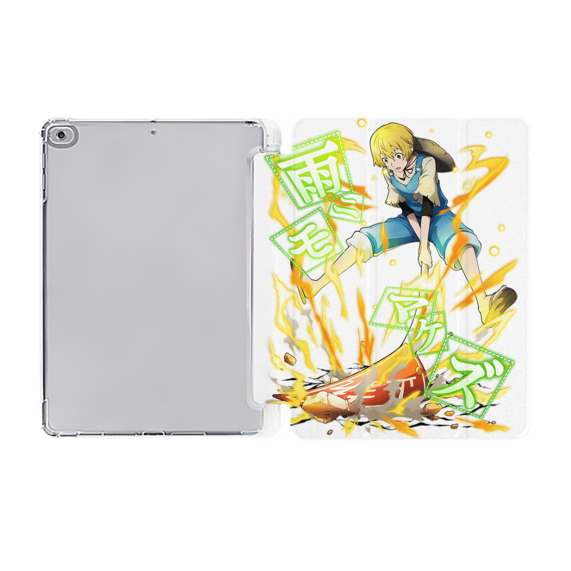 （画像用） 文豪ストレイドッグス Bungo Stray Dogs IPad ケース ペン収納付き 三つ折りスタンド PUレザー×シリコン 対応機種9.5/10.5/10.9インチ